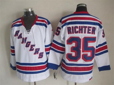 New York Rangers #35 Mike Richter CCM Vintage White Jersey