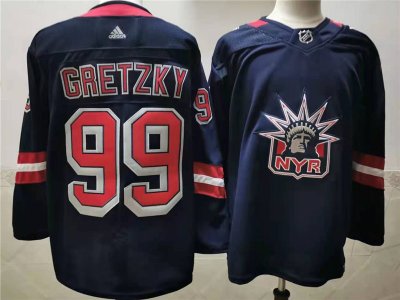 New York Rangers #99 Wayne Gretzky 2020-21 Reverse Retro Blue Jersey