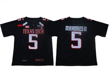 NCAA Texas Tech Red Raiders #5 Patrick Mahomes Black College Football Jersey