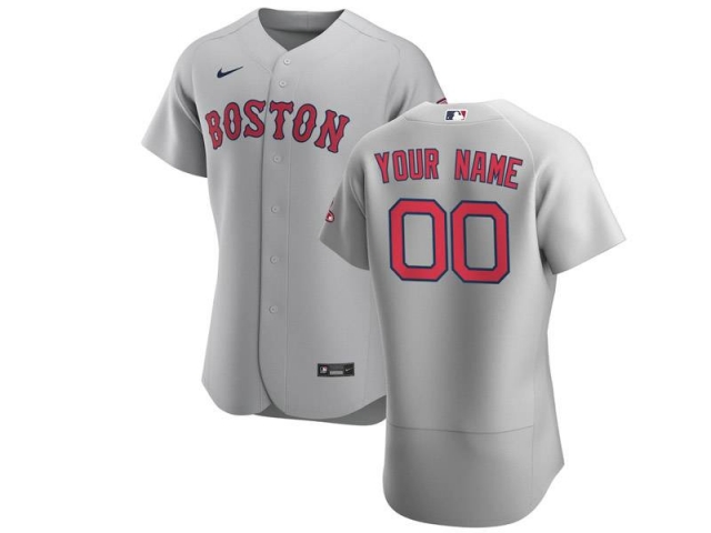 Boston Red Sox Custom #00 Gray 2020 Flex Base Jersey - Click Image to Close