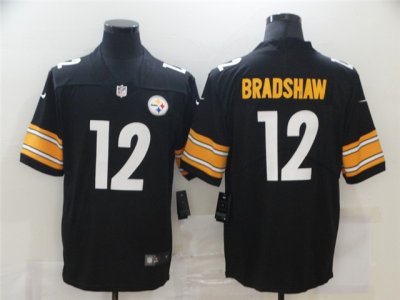 Pittsburgh Steelers #12 Terry Bradshaw Black Vapor Limited Jersey