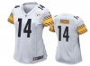 Women's Pittsburgh Steelers #14 George Pickens White Vapor Limited Jersey