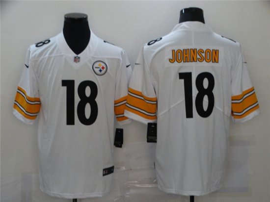 Pittsburgh Steelers #18 Diontae Johnson White Vapor Limited Jersey