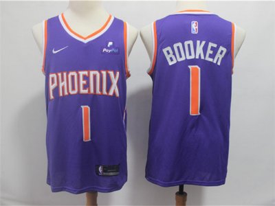 Phoenix Suns #1 Devin Booker Purple Swingman Jersey