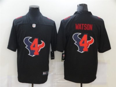 Houston Texans #4 Deshaun Watson Black Shadow Logo Limited Jersey