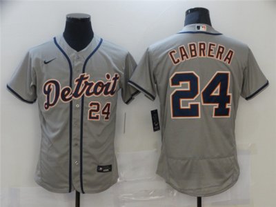 Detroit Tigers #24 Miguel Cabrera Gray Flex Base Jersey