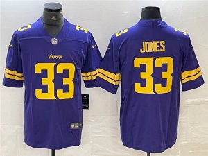 Minnesota Vikings #33 Aaron Jones Purple Color Rush Limited Jersey