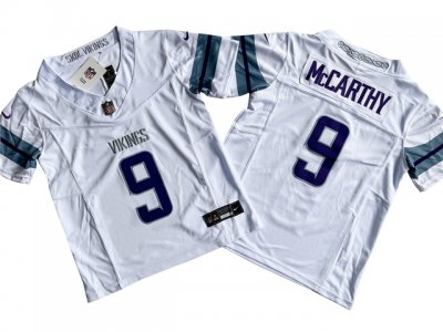 Youth Minnesota Vikings #9 J.J. McCarthy Alternate White Vapor F.U.S.E. Limited Jersey