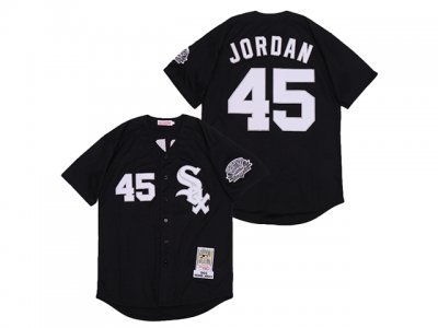 Chicago White Sox #45 Michael Jordan 1994 Throwback Black Jersey