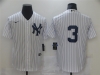 New York Yankees #3 Babe Ruth White Without Name Cool Base Jersey