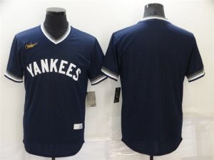 New York Yankees Blank Navy Cooperstown Collection Cool Base Jersey