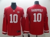 San Francisco 49ers #10 Jimmy Garoppolo Therma Long Sleeve Jersey