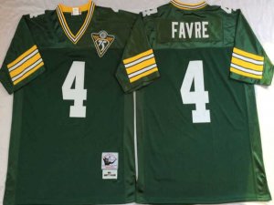 Green Bay Packers #4 Brett Favre Throwback Green Jersey