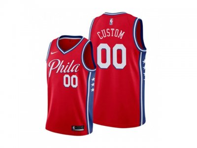 Philadelphia 76ers Custom #00 Red 2021-22 Statement Edition Swingman Jersey