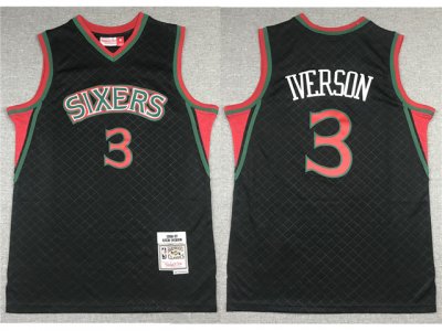Philadelphia 76ers #3 Allen Iverson 1996-97 Neapolitan Hardwood Classics Jersey