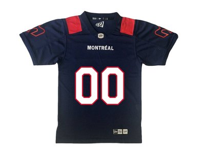 CFL Montreal Alouettes #00 Home Black Custom Football Jersey