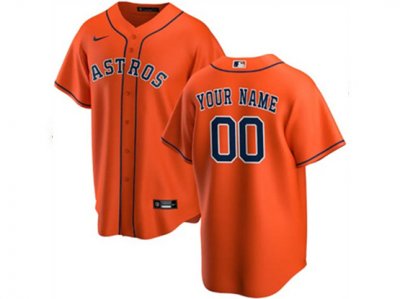 Houston Astros Custom #00 Orange Cool Base Jersey