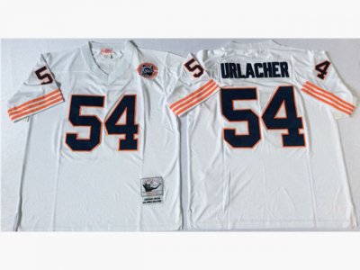 Chicago Bears #54 Brian Urlacher Throwback White Jersey