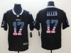 Buffalo Bills #17 Josh Allen 2018 USA Flag Fashion Black Vapor Limited Jersey
