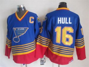 St. Louis Blues #16 Brett Hull 1995 CCM Vintage Blue Jersey