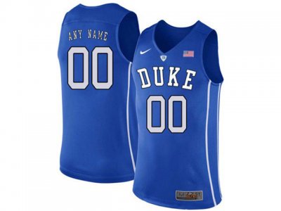 NCAA Duke Blue Devils #00 Blue College Basketball Custom Jersey