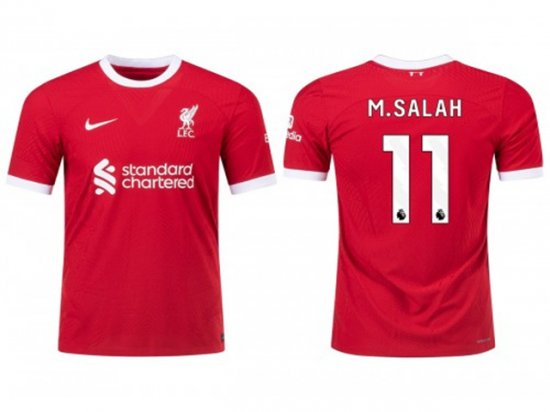 Club Liverpool #11 MOHAMED SALAH Home Red 2023/2024 Soccer Jersey