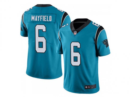 Carolina Panthers #6 Baker Mayfield Blue Vapor Limited Jersey