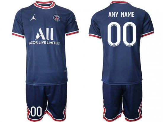 Club Paris Saint Germain Custom #00 Home Navy 2021/2022 Soccer Jersey