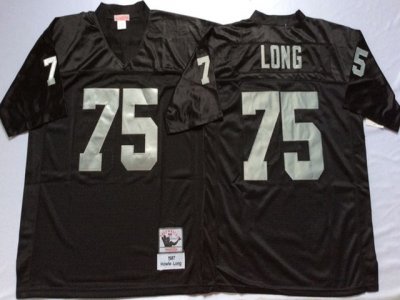 Los Angeles Raiders #75 Howie Long Throwback Black Jersey