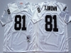 Oakland Raiders #81 Tim Brown Throwback White Jersey