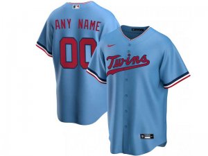 Minnesota Twins Custom #00 Alternate Light Blue Cool Base Jersey