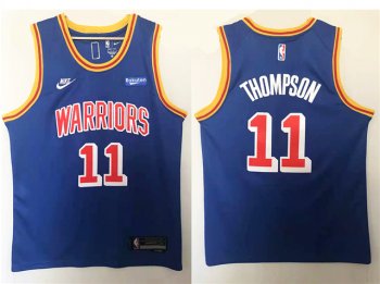 Golden State Warriors #11 Klay Thompson 2021-22 Blue Classic Edition Swingman Jersey