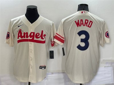 Los Angeles Angels #3 Taylor Ward Cream 2022 City Connect Cool Base Jersey