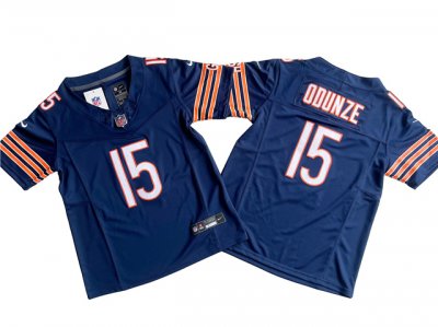 Youth Chicago Bears #15 Rome Odunze Blue Vapor F.U.S.E. Limited Jersey