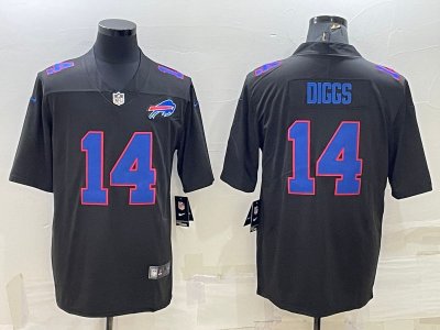 Buffalo Bills #14 Stefon Diggs Black Blue Vapor Limited Jersey