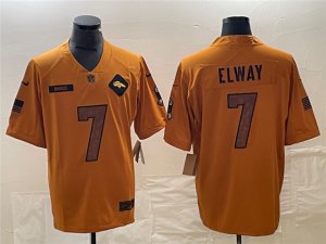 Denver Broncos #7 John Elway 2023 Brown Salute To Service Limited Jersey