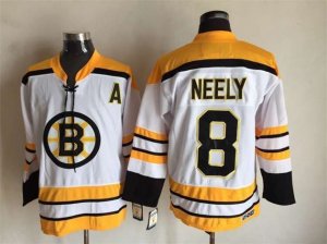 Boston Bruins #8 Cam Neely Vintage CCM White Jersey