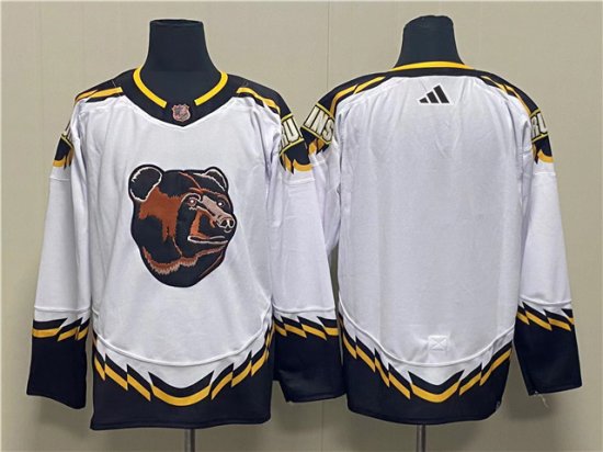 Boston Bruins Blank White 2022/23 Reverse Retro Jersey