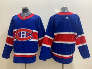 Montreal Canadiens Blank Blue 2021 Reverse Retro Jersey