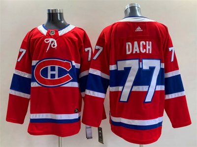 Montreal Canadiens #77 Kirby Dach Red Jersey