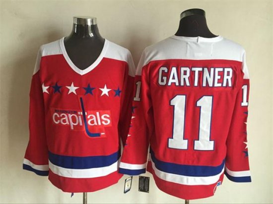 Washington Capitals #11 Mike Gartner 1980's Vintage CCM Red Jersey