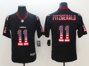 Arizona Cardinals #11 Larry Fitzgerald Usa Flag Fashion Black Vapor Limited Jersey