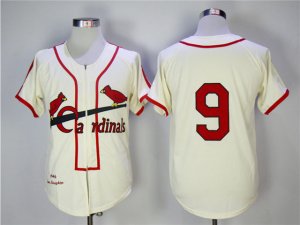 St. Louis Cardinals #9 Roger Maris 1946 Throwback Cream Jersey