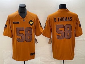 Kansas City Chiefs #58 Derrick Thomas 2023 Brown Salute To Service Limited Jersey