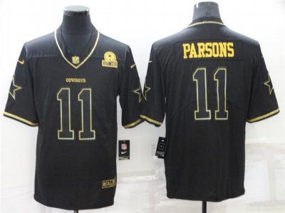 Dallas Cowboys #11 Micah Parsons Black Gold Vapor Limited Jersey
