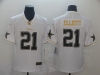 Dallas Cowboys #21 Ezekiel Elliott White Golden 100th Vapor Limited Jersey