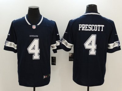 Dallas Cowboys #4 Dak Prescott Blue Vapor Limited Jersey