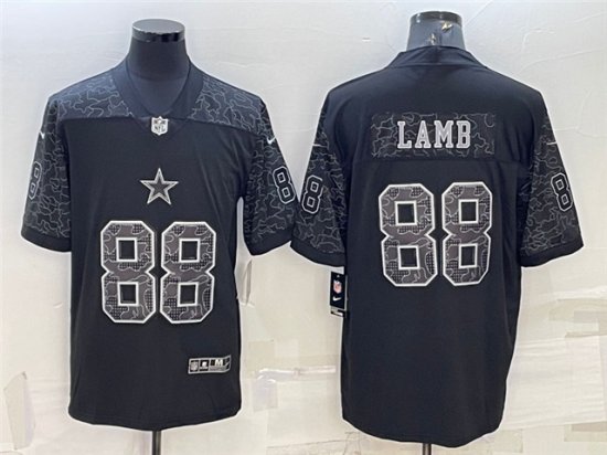 Dallas Cowboys #88 CeeDee Lamb Black RFLCTV Limited Jersey