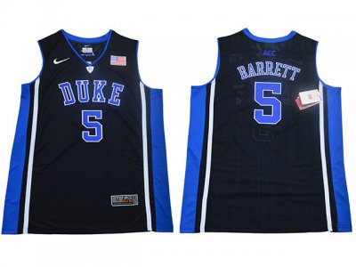 Duke Blue Devils #5 R.J. Barrett Black Elite College Basketball Jersey