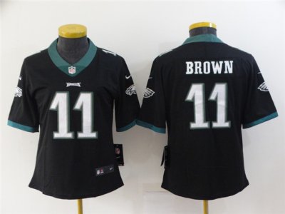 Women's Philadelphia Eagles #11 A.J. Brown Black Vapor Limited Jersey